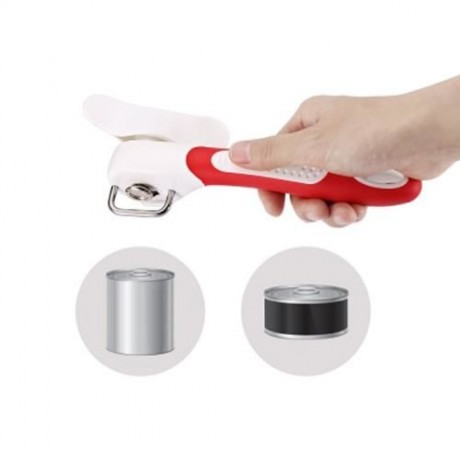 STAINLESS STEEL MANUAL CAN OPENER (RED WITH WHITE)
