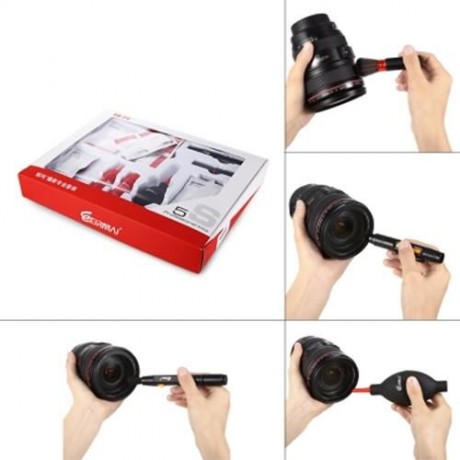 EIRMAI KT - 5S PROFESSIONAL CLEANING KIT FOR DSLR CAMERA (BLACK AND RED)