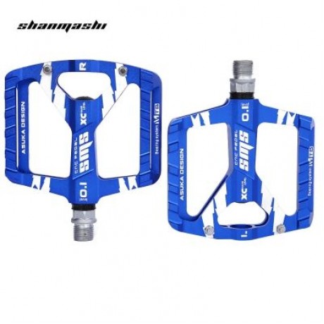 SHANMASHI Paired Outdoor Cycling Road Mountain Bicycle Pedal (BLUE)