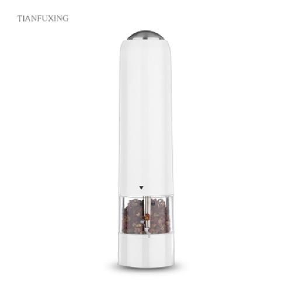 TIANFUXING ELECTRIC ABS PLASTIC PEPPER SALT GRINDER (WHITE)