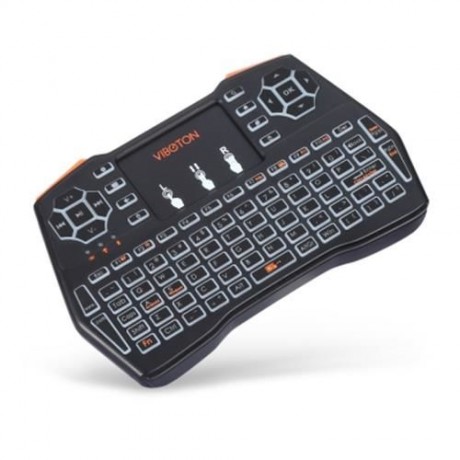 VIBOTON I8 PLUS 2.4G WIRELESS KEYBOARD FLY AIR MOUSE TOUCHPAD BACKLIGHT VERSION (BLACK)