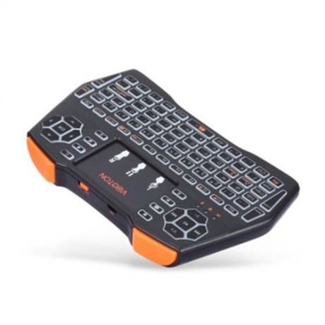 VIBOTON I8 PLUS 2.4G WIRELESS KEYBOARD FLY AIR MOUSE TOUCHPAD BACKLIGHT VERSION (BLACK)