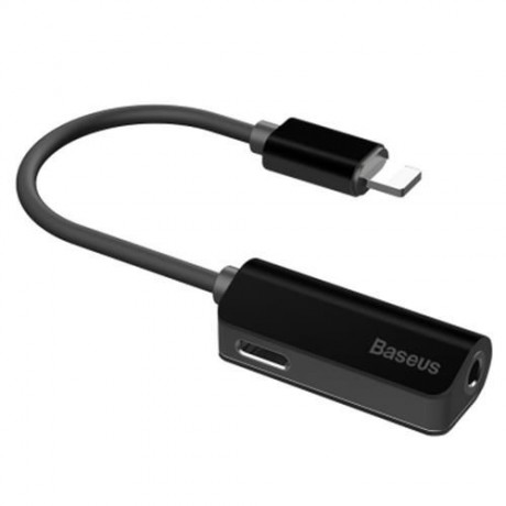 BASEUS L32 8 PIN TO 3.5MM AUDIO ADAPTER FOR IPHONE 7 / 7 PLUS (BLACK)
