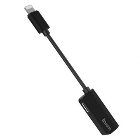 BASEUS L32 8 PIN TO 3.5MM AUDIO ADAPTER FOR IPHONE 7 / 7 PLUS (BLACK)