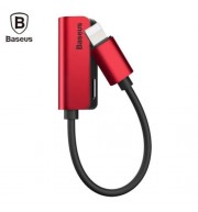 BASEUS L32 8 PIN TO 3.5MM AUDIO ADAPTER FOR IPHONE 7 / 7 PLUS (RED)