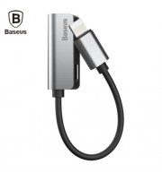 BASEUS L32 8 PIN TO 3.5MM AUDIO ADAPTER FOR IPHONE 7 / 7 PLUS (SILVER AND BLACK)