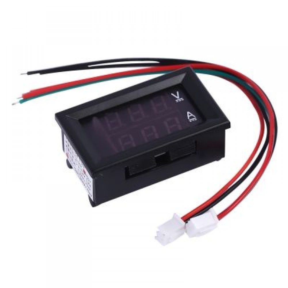 LED Two In One Digital Measuring Instrument DC 0 - 200V Multimeter (BLACK)