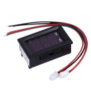 LED Two In One Digital Measuring Instrument DC 0 - 200V Multimeter (BLACK)