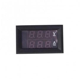 LED Two In One Digital Measuring Instrument DC 0 - 200V Multimeter (BLACK)