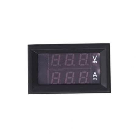 LED Two In One Digital Measuring Instrument DC 0 - 200V Multimeter (BLACK)