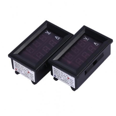 LED Two In One Digital Measuring Instrument DC 0 - 200V Multimeter (BLACK)