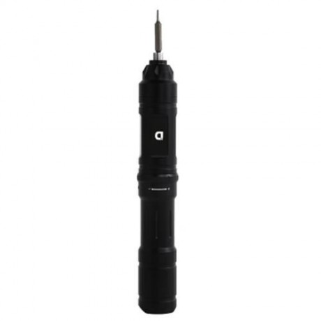 X 1 RECHARGEABLE AVIATION ALUMINIUM MINI ELECTRIC SCREWDRIVER (BLACK)