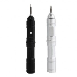 X 1 RECHARGEABLE AVIATION ALUMINIUM MINI ELECTRIC SCREWDRIVER (BLACK)