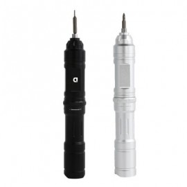 X 1 Rechargeable Aviation Aluminium Mini Electric Screwdriver (BLACK)