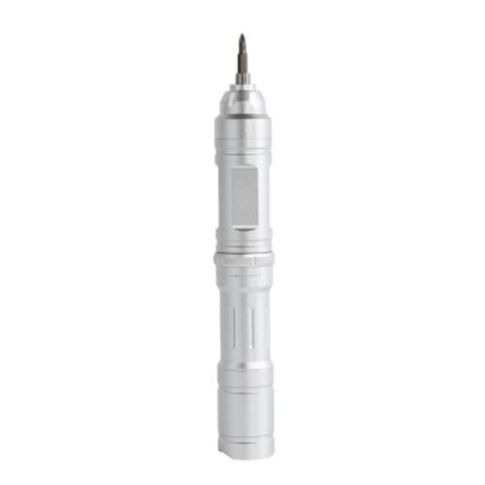 X 1 RECHARGEABLE AVIATION ALUMINIUM MINI ELECTRIC SCREWDRIVER (SILVER)