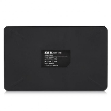 SSK SSM - F200 WIRELESS WIFI EXTERNAL HARD DRIVE 1TB CLOUD STORAGE (BLACK)