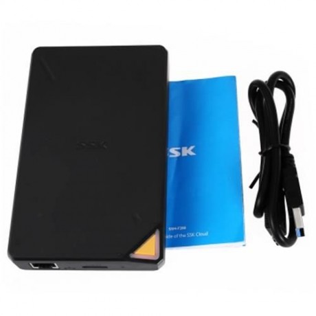 SSK SSM - F200 WIRELESS WIFI EXTERNAL HARD DRIVE 1TB CLOUD STORAGE (BLACK)