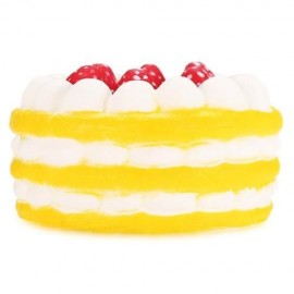 SQUEEZING STRAWBERRY CAKE SLOW RISING CREAM SCENTED RELEASE STRESS TOY (COLORMIX)