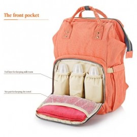 Portable Multi-function Baby Diaper Bag for Travel (ORANGEPINK)