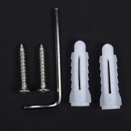 HEAVY DUTY SOLID WALL MOUNTED ROBE CLOTHES HOOKS (SILVER)