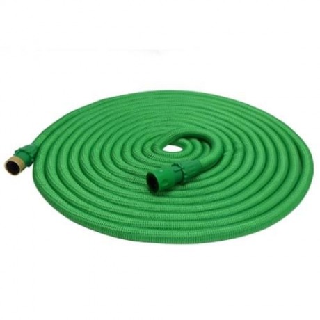 TALL TOP EXPANDABLE GARDEN HOSE PIPE WITH 8 IN 1 SPRAY GUN (GREEN)