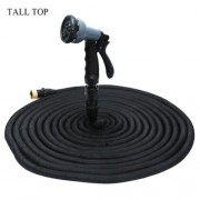 TALL TOP EXPANDABLE GARDEN HOSE PIPE WITH 8 IN 1 SPRAY GUN (BLACK)