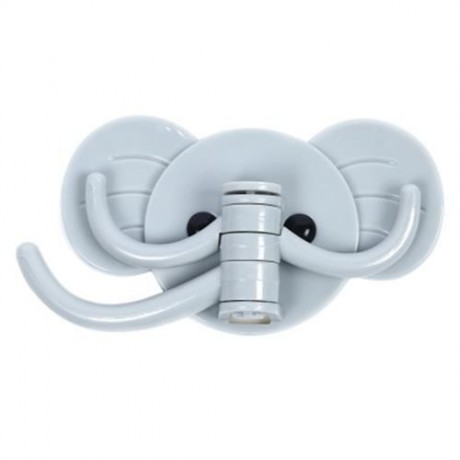 CUTE ELEPHANT SHAPE STRONG ADHESIVE HOOK (LIGHT BLUE)