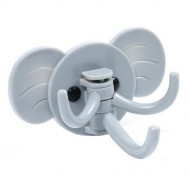 CUTE ELEPHANT SHAPE STRONG ADHESIVE HOOK (LIGHT BLUE)