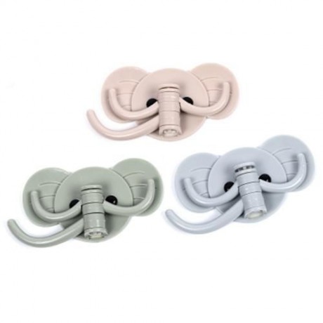 CUTE ELEPHANT SHAPE STRONG ADHESIVE HOOK (LIGHT BLUE)