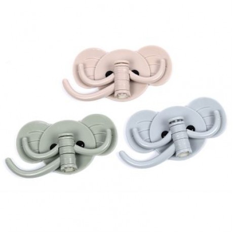 Cute Elephant Shape Strong Adhesive Hook (LIGHT BLUE)