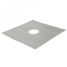 Reusable Heat Resistant Gas Stove Protector Burner Cover (SILVER)