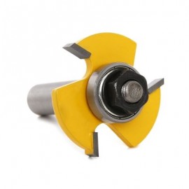 T Type Alloy Woodworking Milling Cutter Three-teeth Tool (YELLOW)