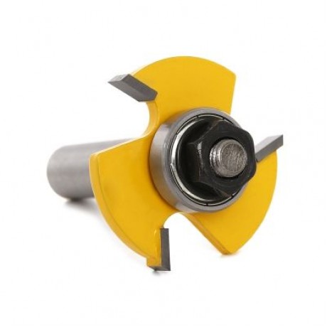 T Type Alloy Woodworking Milling Cutter Three-teeth Tool (YELLOW)