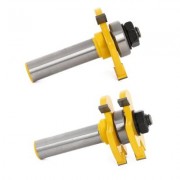 T Type Alloy Woodworking Milling Cutter Three-teeth Tool (YELLOW)