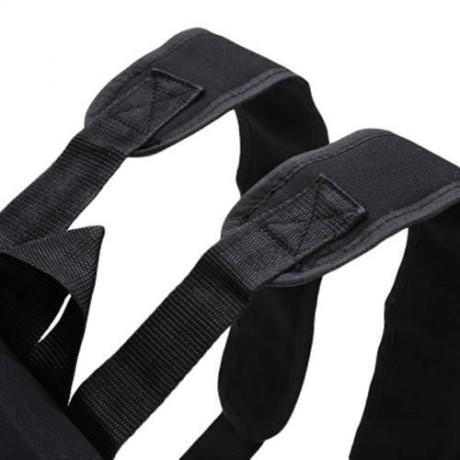 DRAWSTRING CANVAS BUCKET GYM BAG PORTABLE BACKPACK FOR MEN (BLACK)