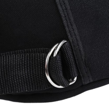 DRAWSTRING CANVAS BUCKET GYM BAG PORTABLE BACKPACK FOR MEN (BLACK)