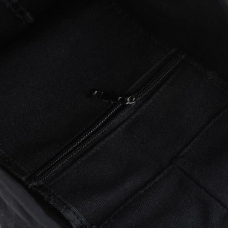 DRAWSTRING CANVAS BUCKET GYM BAG PORTABLE BACKPACK FOR MEN (BLACK)