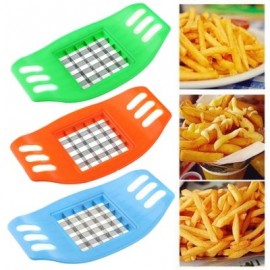 Household Stainless Steel Hand-operated Potato Strip-cutter (ORANGE)