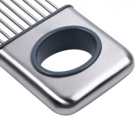 STAINLESS STEEL ONION HOLDER FORK TOMATO POTATO CUTTING AID (SILVER)
