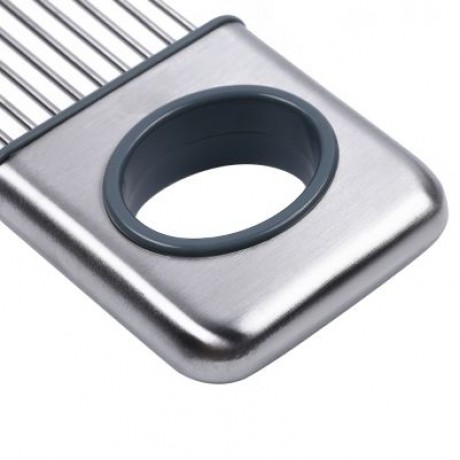 Stainless Steel Onion Holder Fork Tomato Potato Cutting Aid (SILVER)