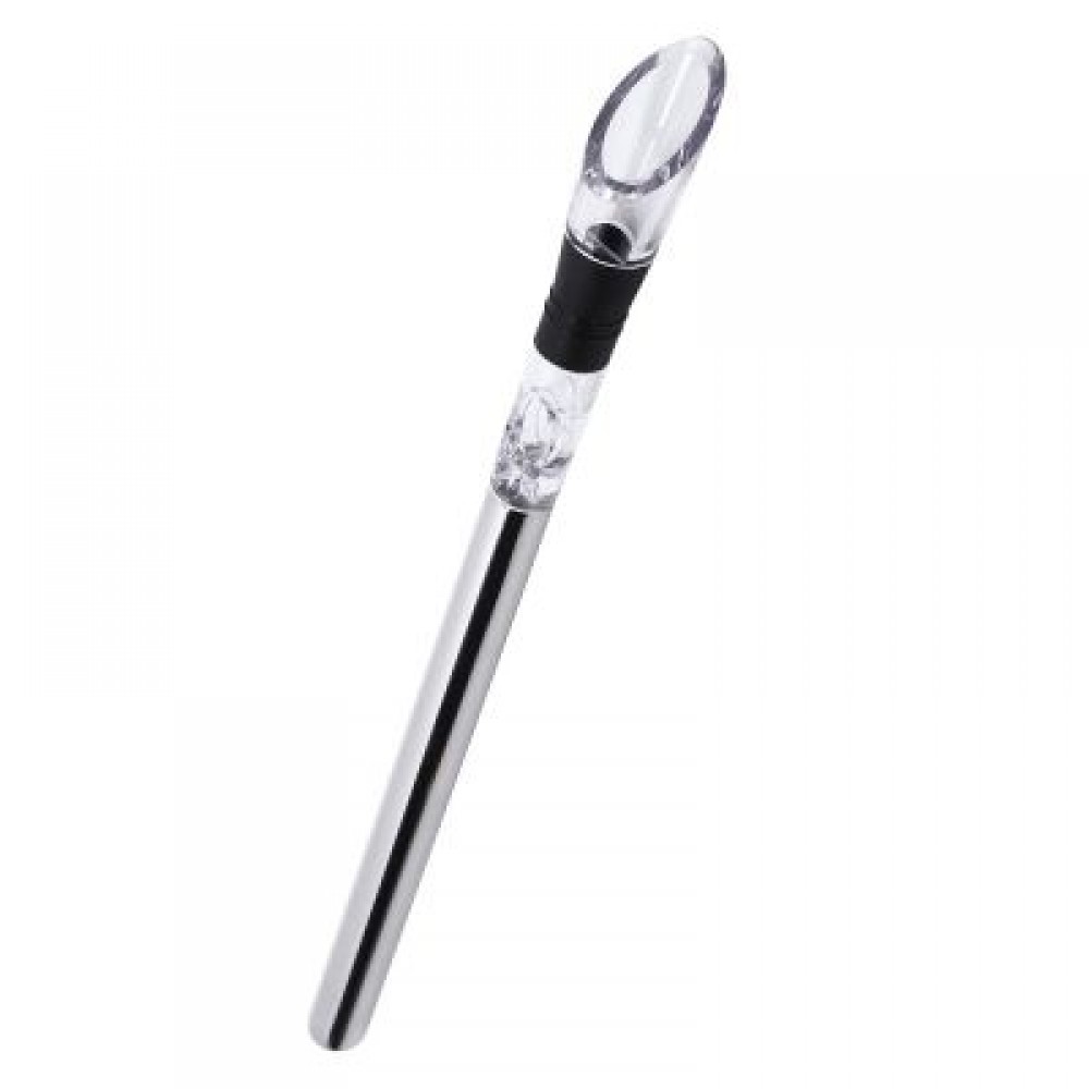 Stainless Steel Wine Chiller Stick with Aerator and Pourer (SILVER)