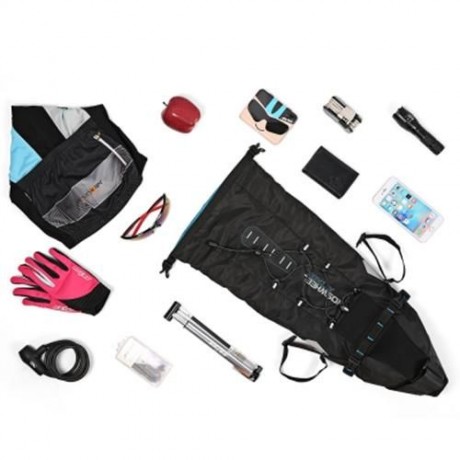 ROSWHEEL 131372 WATER-RESISTANT 10L BIKE TAIL BAG BICYCLE REAR PACK (BLACK)