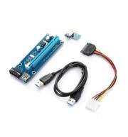 PCI - E 1X TO 16X RISER CARD   USB 3.0 EXTENDER CABLE FOR BITCOIN LITECOIN MINER (BLACK BL