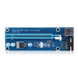PCI - E 1X TO 16X RISER CARD   USB 3.0 EXTENDER CABLE FOR BITCOIN LITECOIN MINER (BLACK BL