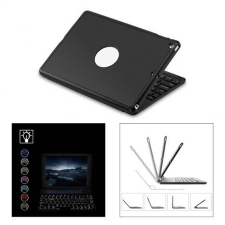 BLUETOOTH 3.0 KEYBOARD CASE BACKLIT FOR NEW IPAD 9.7 INCH 2017 (BLACK)