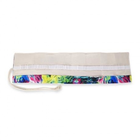 WATERCOLOR INK PAINTING CANVAS PENCIL WRAP ROLL ORGANIZER (COLORMIX)