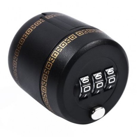 Plastic Combination Lock for Wine Liquor Bottle (BLACK)