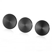 3PCS STRAP BUCKLE FOR XIAOMI MIBAND 2 WEAR RESISTANT ZINC ALLOY (BLACK)