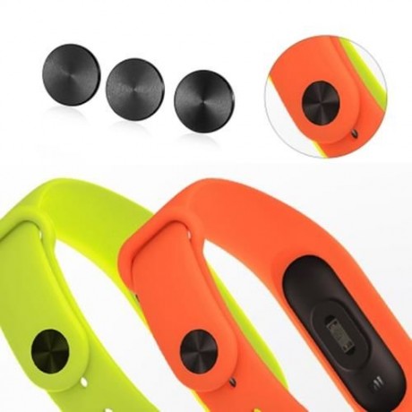 3PCS STRAP BUCKLE FOR XIAOMI MIBAND 2 WEAR RESISTANT ZINC ALLOY (BLACK)