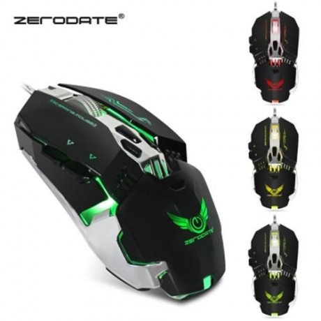 ZERODATE X800 WIRED GAMING MOUSE ADJUST WEIGHT 3200DPI (BLACK)